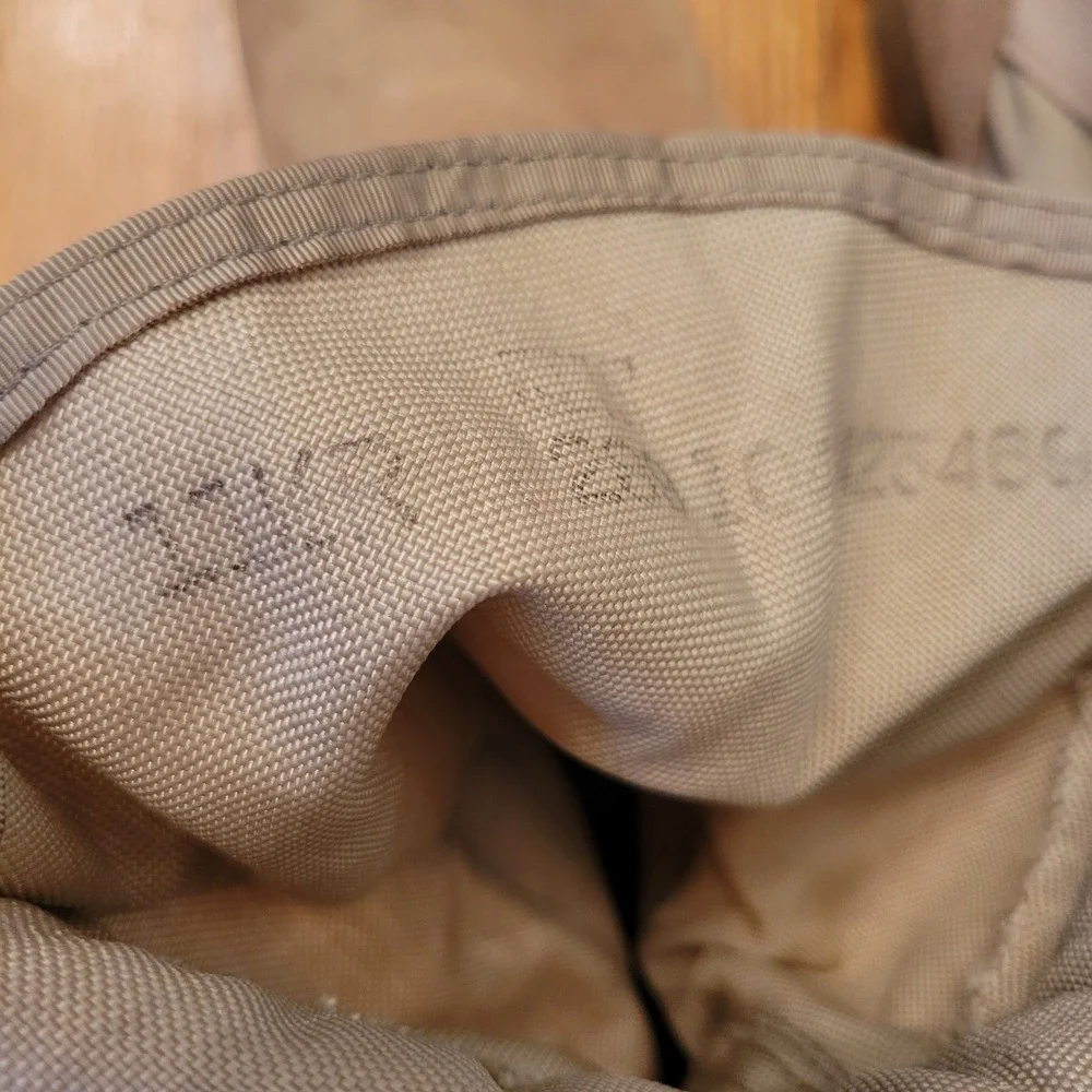 Military Desert Tan Combat Boots Vibram Soles Suede Combat Hot Weather 11.5R‎
